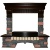 Каминокомплект InterFlame Экстер Rock Beige/Black (темный дуб)+Panoramic 25 в Красноярске